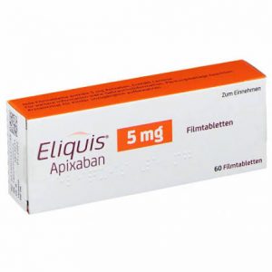 Confezione di Eliquis 5 mg, 60 compresse rivestite con film, apixaban