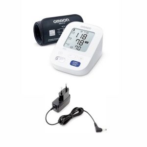 Misuratore di pressione Omron M3 Comfort con bracciale e adattatore di rete